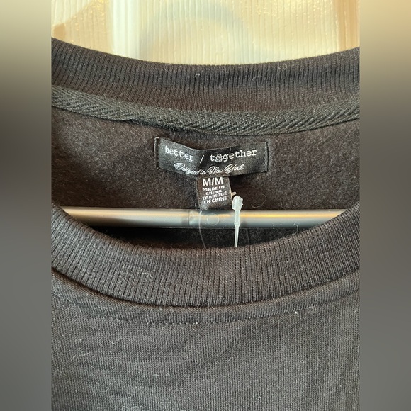 Black Sweatshirt with Silver Sequin Ghost Pattern 👻 - Picture 2 of 5